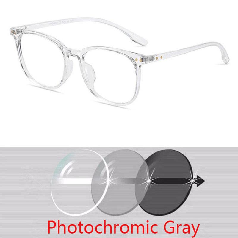 TR90 Frame Square Glasses Frame Women Men Blue Light Blocking UV400 Short-sight Eyewear Prescription 0 -0.5 -0.75 To -6.0