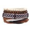 Unisex Handmade Woven Leather Bracelet - European and American Style Jewelry