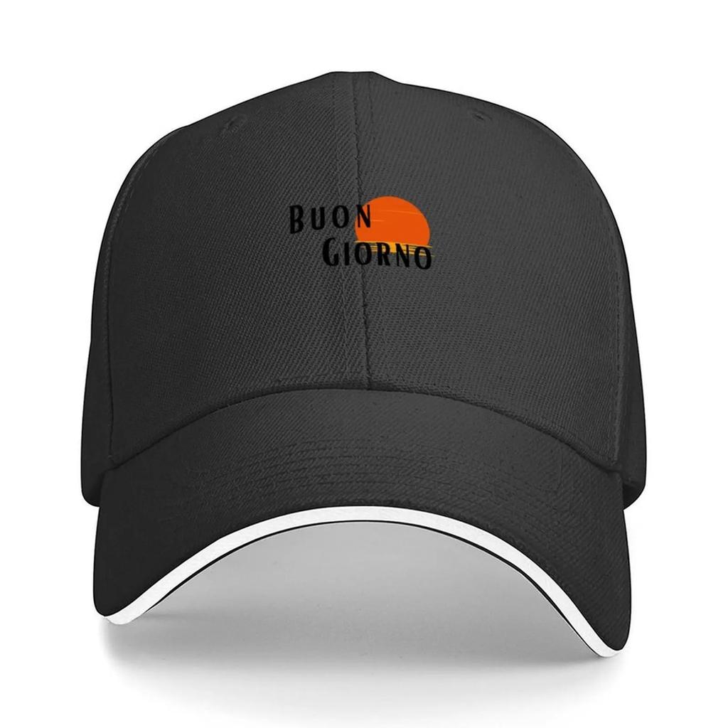 Italian Speaking Buongiorno TShirt Baseball Cap Mountaineering Golf Cap Golf Wear Anime Hat Womens Beach Outlet Unisexs