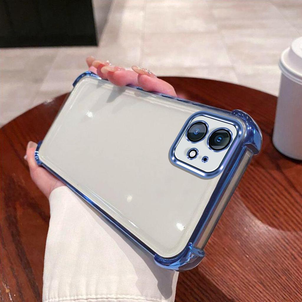 Case for iPhone 12 Mini Electroplated Color Border Clear Phone Casing Cover