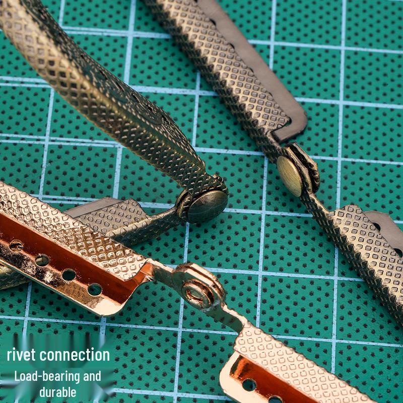 Quadratische Wassertropfen-Prägeverschluss: Gold & Grün Antike Goldene Tasche Beschläge - Griff & Riemen für DIY