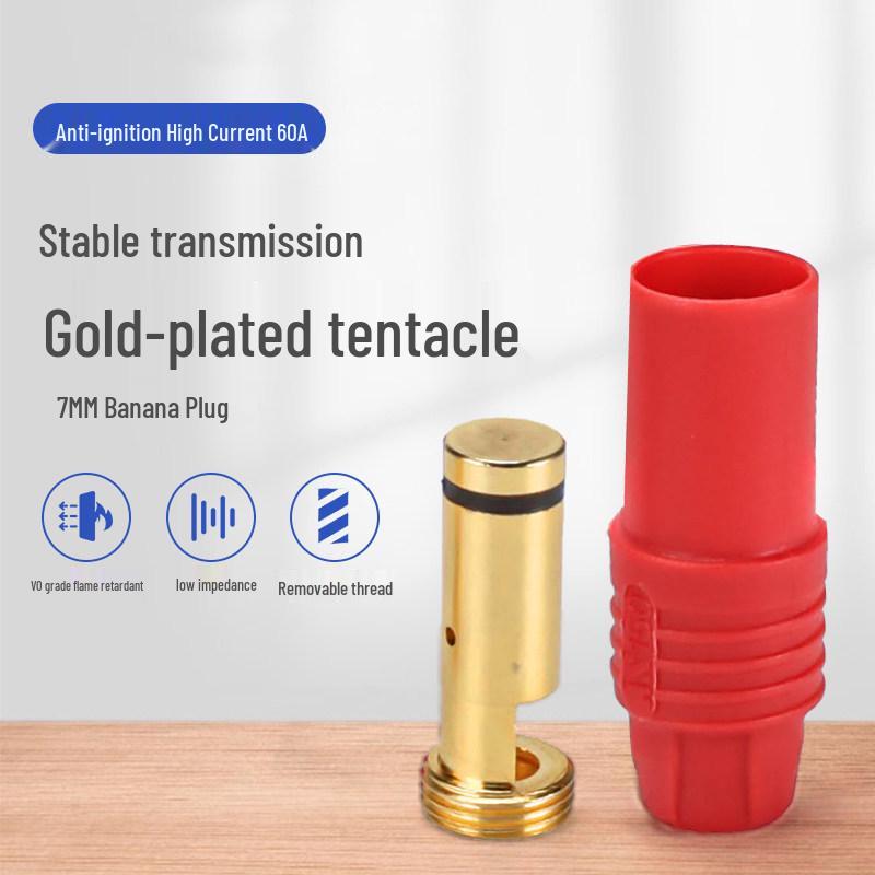 7mm Gold-Plated AS150 60A Spark-Proof RC ESC Connector Pair