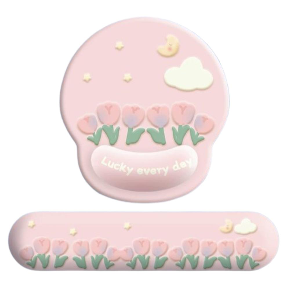 Hand Support Tulip Mouse Pad Non-Slip Mouse Wrist Rest Wrist Rest Mouse Pad  Home Decor