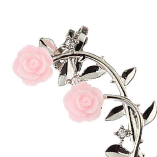 Boucles d'oreilles Magnifiques Boucles d'oreilles Grimpantes Rampantes Rose Fleur Branche