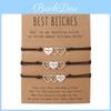 Best Bitch Card Bracelet With Heart Pendant For Gift And Travel Souvenirs