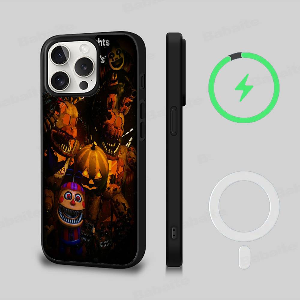 F-FNAF Five-nights-At-Freddys Magnetic For Magsafe Phone Case For iPhone 17 Air 16 Pro Max 15 14 13 12 11 Protective Cover