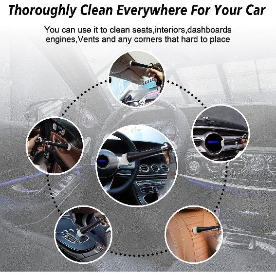 Air Blow Gun with Brass Adjustable Air Flow Nozzle,Cleaning Gun Quickly Blasts Dirt and Dust from Surface Works with Air Compressor(Upgrade Aluminium