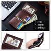 First Layer Cowhide RFID Anti-theft Brush Three Fold Wallet Men's Short Leather Retro