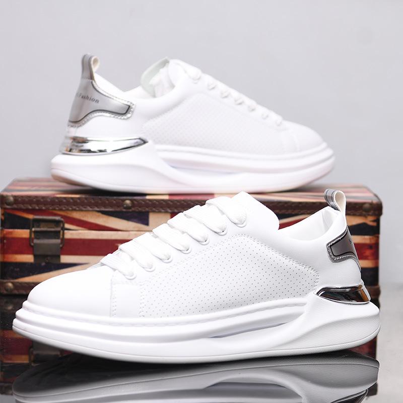 

Spring and summer new sports shoes platform inner height increase board shoes lace-up casual shoes breathable KY21 44