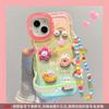 Rainbow Rabbit doll for Apple 11promax mobile phone case iphone11 with bracket 11 silicone 11 cute