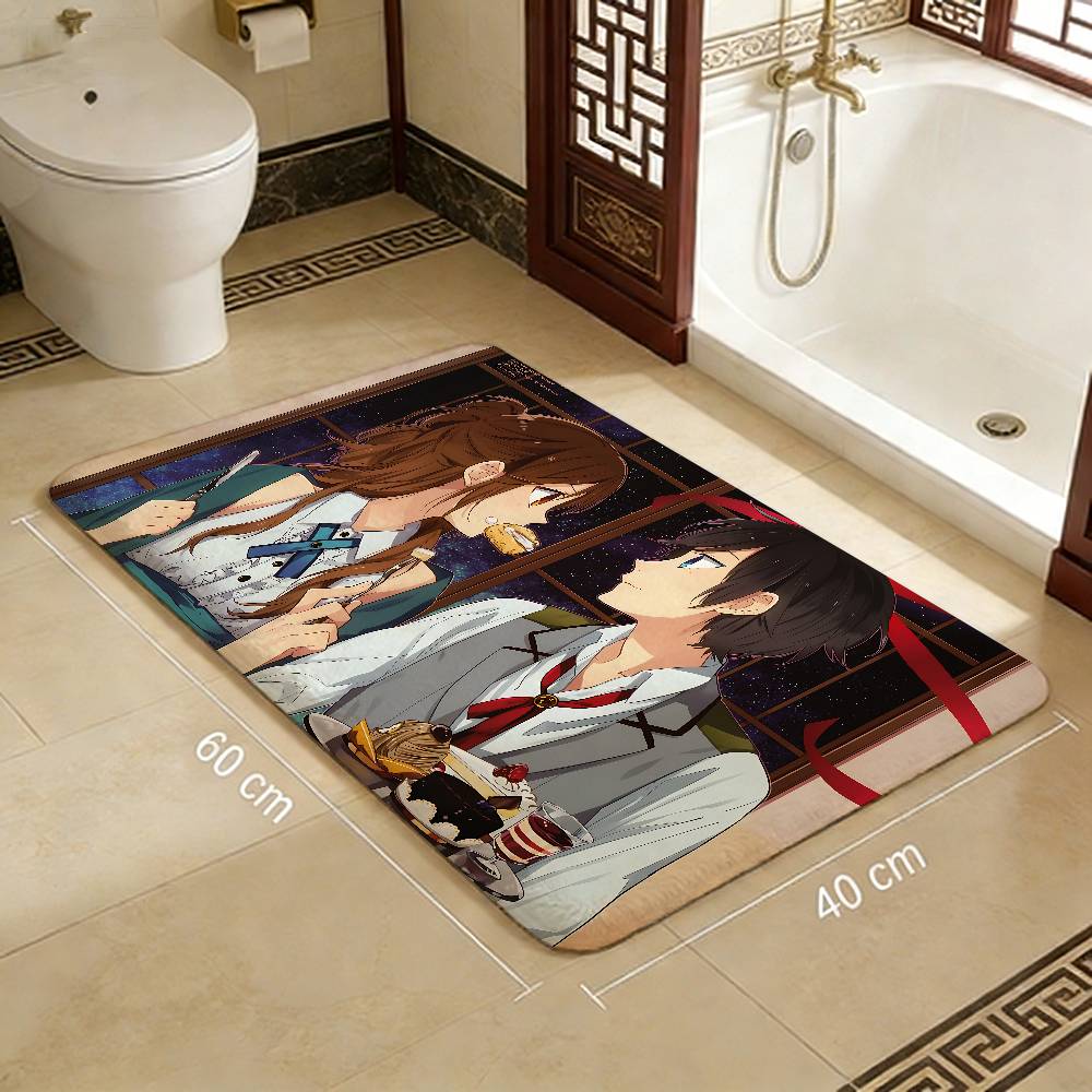 Horimiya Anime Door Mat Washable Non-Slip Living Room Sofa Chairs Area Mat Kitchen Bedside Area Rugs