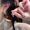 925 Silver Needle Exquisite Tiny Bow Ear Studs Cold Wind Personalized and Temperamental Earrings Minimalist Ear-Caring Ear Rings