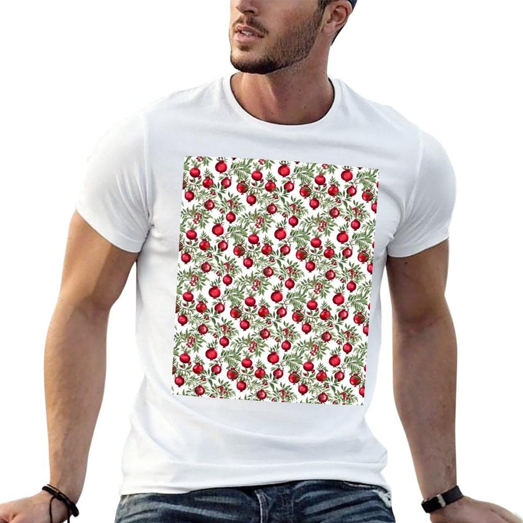 Pomegranates Tshirt Casual Light Summer Short Sleeve Top