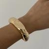 DIEZI Hip Hop Exaggerated Gold Color Metal Cuff Bangles for Women Men Gift Punk Geometric Water Drop Bracelet Party Gift Jewelry