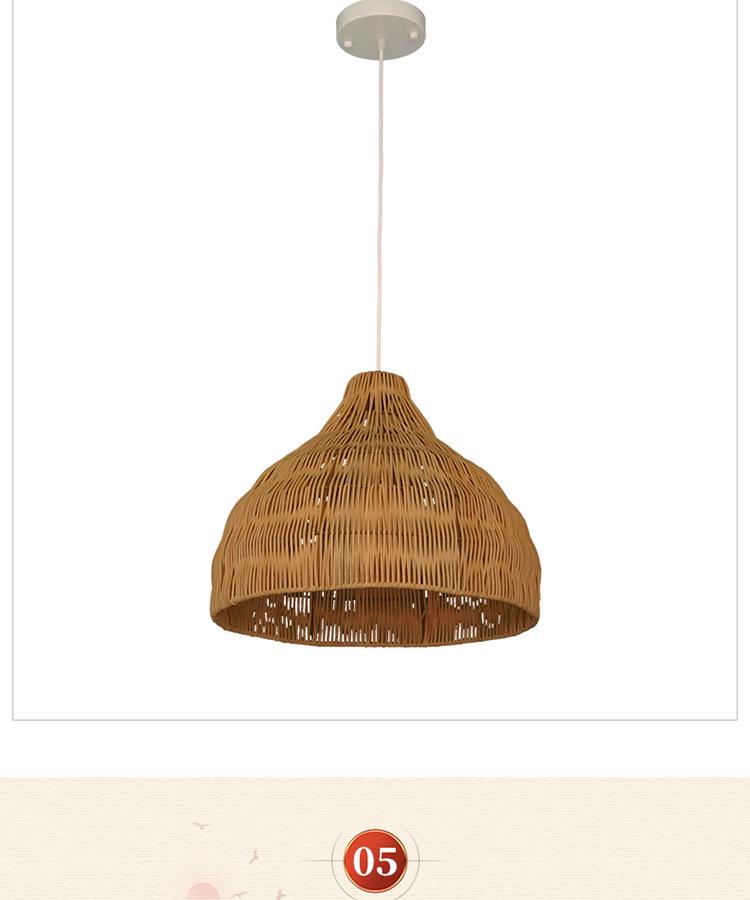 Wabi-Sabi Bamboo Rattan Pendant Lamp: Zen-Inspired Teahouse Lighting