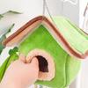 Warm Parrots House Plush Bird Cage Accessory Removable Liner Quickly Installation For Various Climates