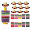 Home Supplies Mexican Theme Tiny Sombrero Hats Party Decor Colorful Bottles Serapes Fiesta Decoration Mexican Straw Cap