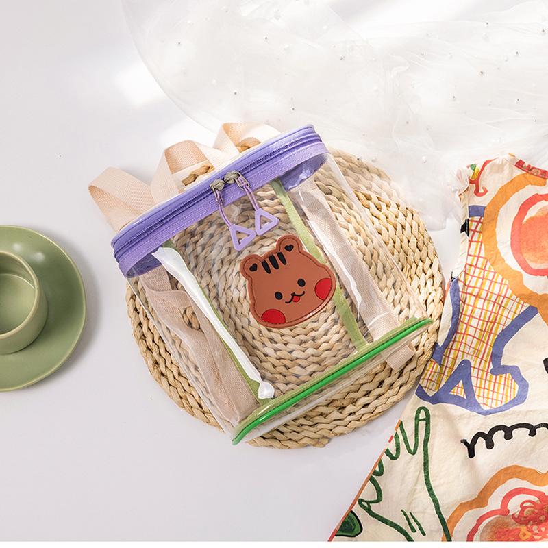 

Водонепроницаемый прозрачный ПВХ рюкзак с мультяшным медведем для малышей