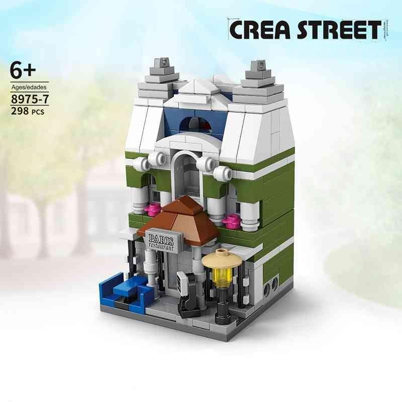 Tienda Street View, bloques de construcción de castillos para niños, maquetas de casas, rompecabezas, castillo ensamblado, juguete, regalo de Navidad