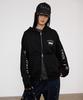 Deinet German Lettering Hoodie Zip-Up In Black