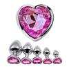 Metal Anal Plug Heart Crystal Beginner To Expert 5 Size Butt Plug Adult Toy Tail Female/Male Dildos Sex Toys Couples Adults Game