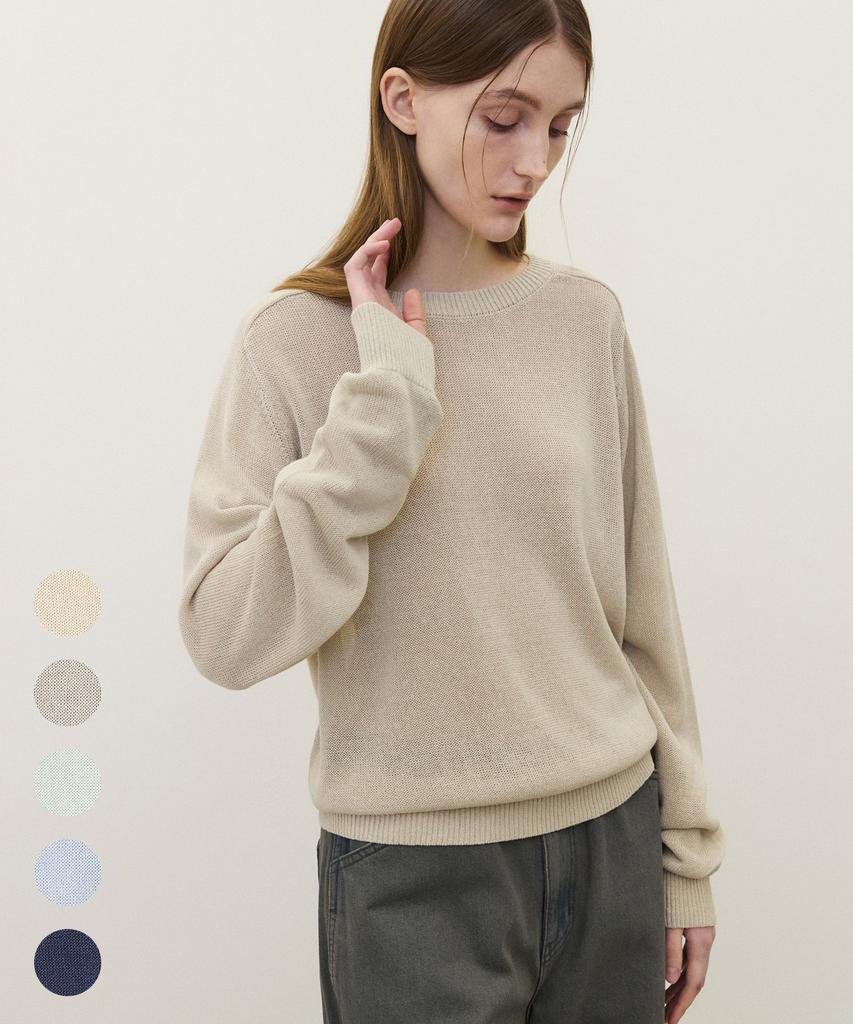 SUARE WOMEN Paper Cotton Round Knit - 5 Colors