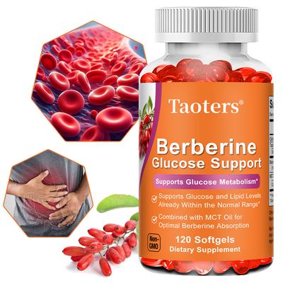 Berberine Hydrochloride Oil Soft Capsules Maintain Cardiovascular Health 120 Capsules