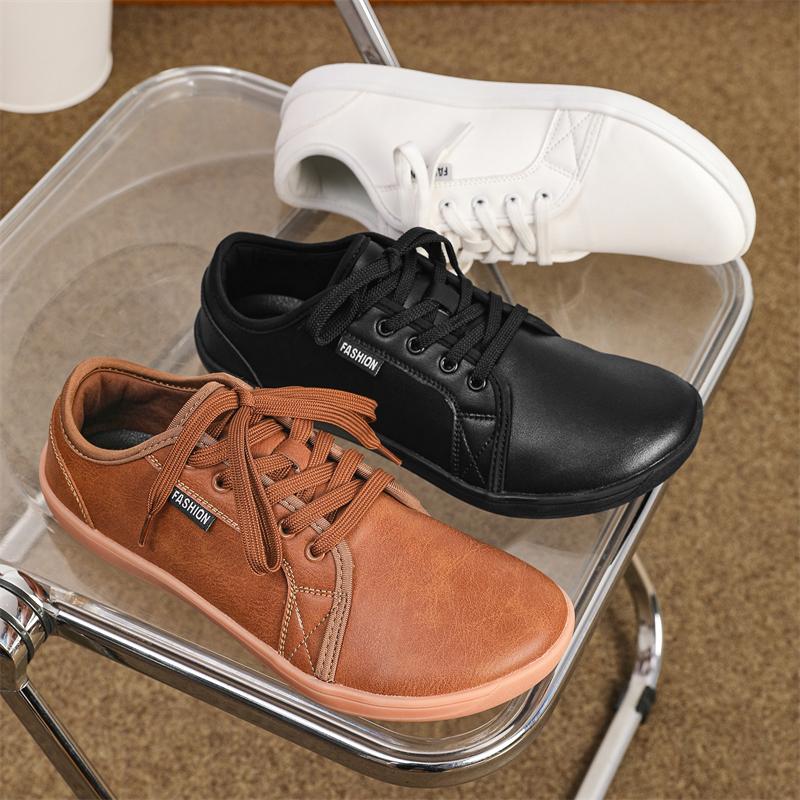 MCTIN Casual Shoes for Women Non Slip Lace Up Couples Leather Platform Sneakers Men Waterproof Walking Shoes