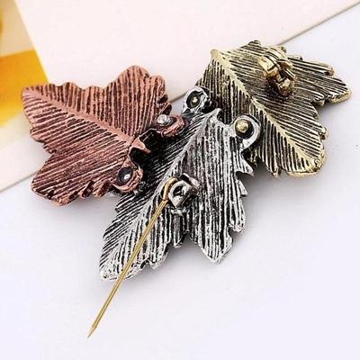 Vintage Brož Svatba Zlatá/Stříbrná Pozlacená Javorový List Brože Špendlíky Nádherný Límec pro Ženy Taneční Párty Doplňky Dárky
