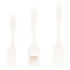 3Pcs Silicone Cream Scraper Set Nonstick Bread Cake Butter Spatula Mixer Oil Brush Removable Cake Spatula Kitchen Baking Tool