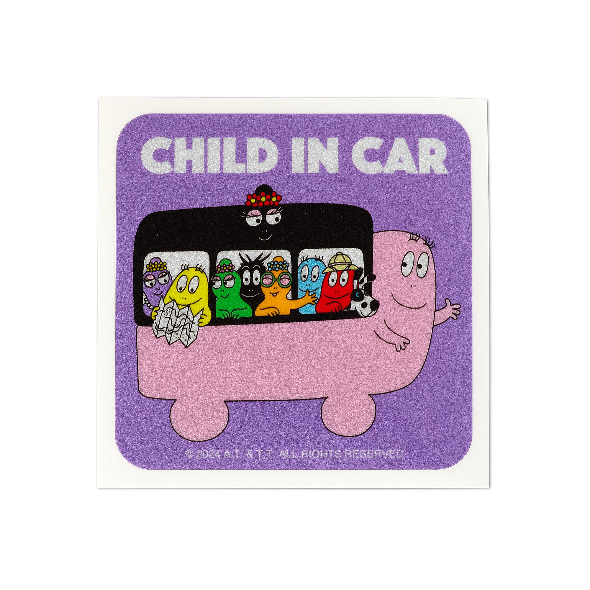 

Barbapapa Car Sticker Reflective Type (CHILDINCAR Purple) фиолетовый