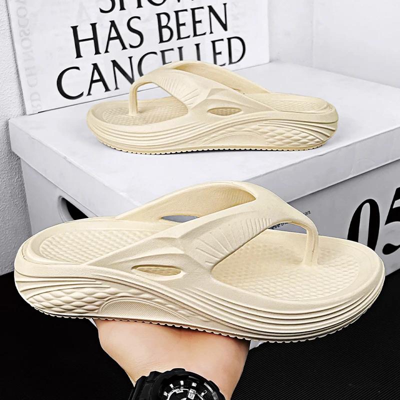 

2025Summer Hot Sale New Refreshing Comfort and Casual Men s Slip-on Sandals Flip-Flops High Quality 44-45 бежевий
