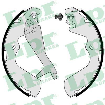 Lpr Brake Shoes Kit, Drum Brakes 08240 Rozmiar 026
