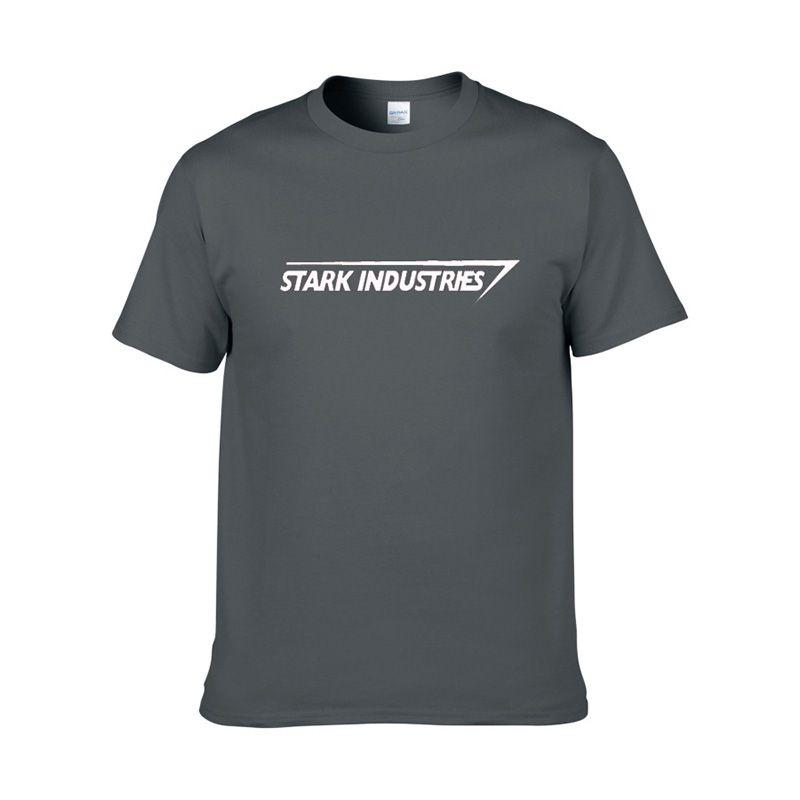 Premium Baumwollmischung Iron Man Stark Industries Kurzarm T-Shirt für Avengers-Fans