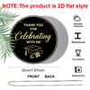 2D Flat Aluminum Graduation-themed Wall Decorations, Available In Various Sizes, Featuring A Black and Gold Minimalist Luxury Design, Making Them A