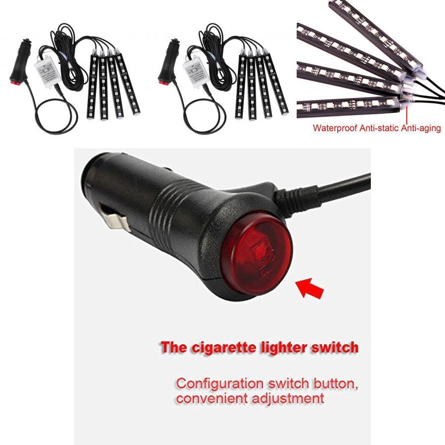 Vibrant Led Car Interior Atmosphere Lights Sound-activated Footwell Decoration