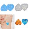 Heart Holographic Resin Mold Earring Silicone Mold Keychain Pendant Epoxy Resin Casting Mold Kit Resin Craft Tools