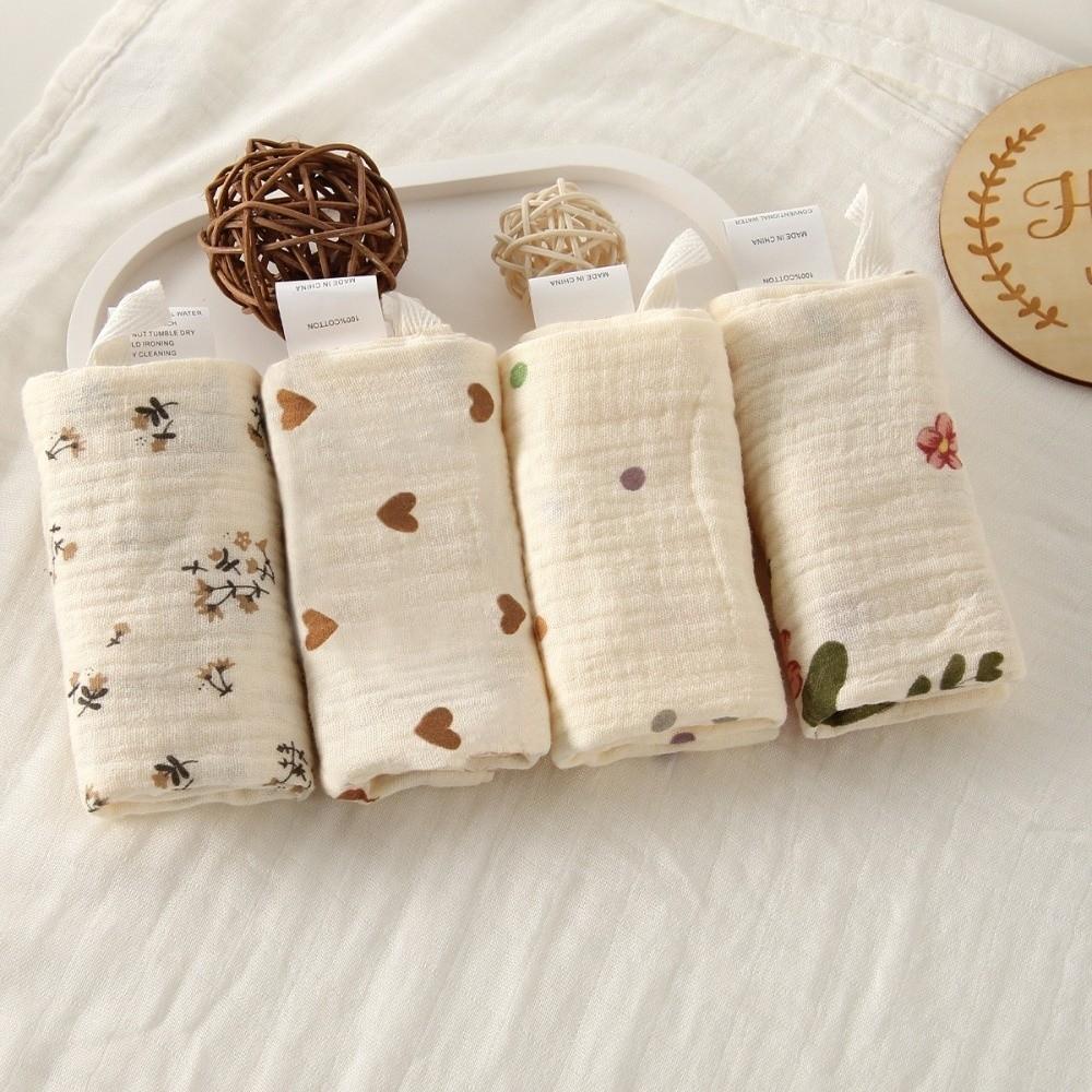 Soft Square Towels 4-Layer Pure Cotton Newborn Burp Cloth High Quality Baby Cotton Washcloth