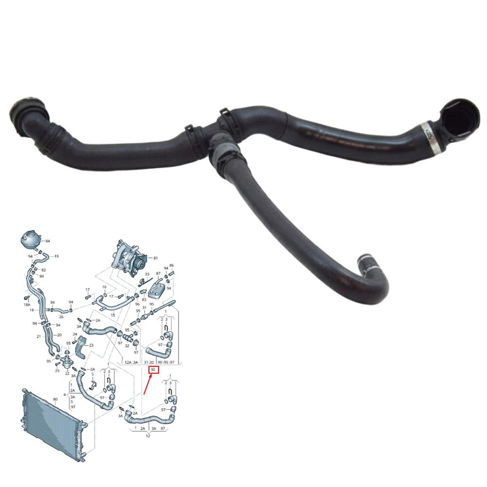 For Q3 2.0 2012-2014 Q3 2.0 Hose Engine Coolant Hose Car Maintenance OEM 5N0122101R ABS Plastic Direct Replacement