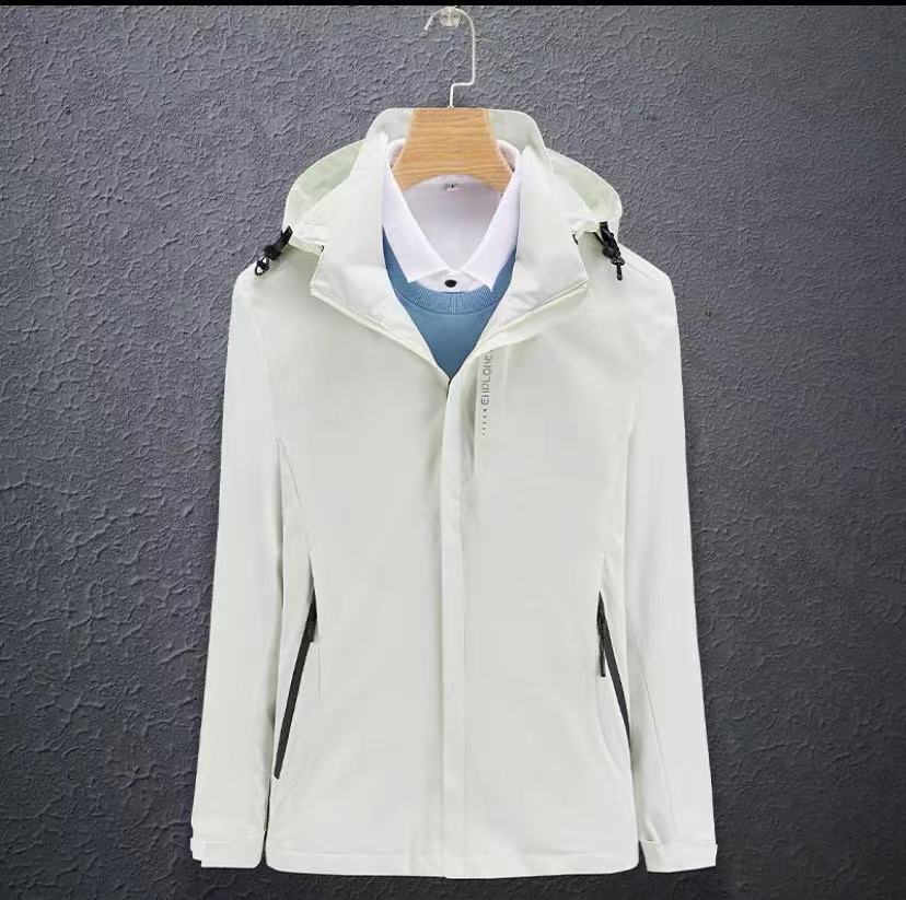 Hardshell Jacket for Men Spring Autumn Thin Mountain Casual Jacket for Women Waterproof Windproof Sports Hooded Coat