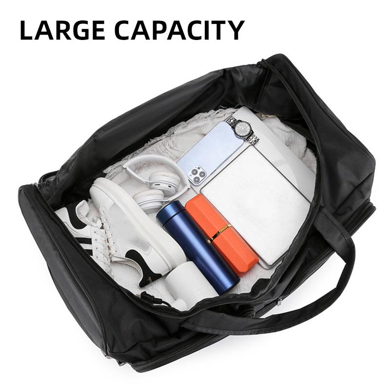 Reisetasche mit erhöhter Kapazität, multifunktionale, zusammenklappbare und erweiterbare Gepäcktasche für College-Studenten, Trolley-Tasche für lange Strecken