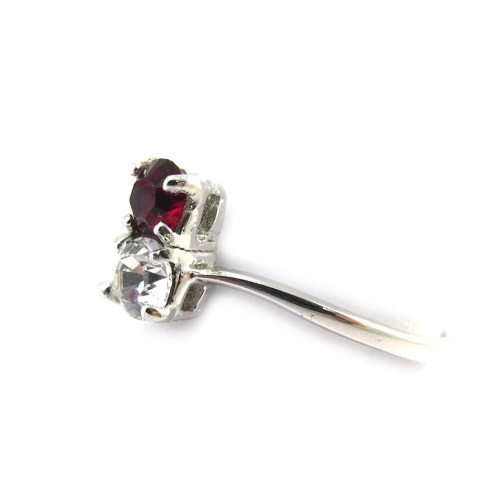 Silver Ring 'Câlin' Red White
