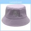 Simple Hat Fisherman With Solid Color Design And Skull Embroidery For Daily
