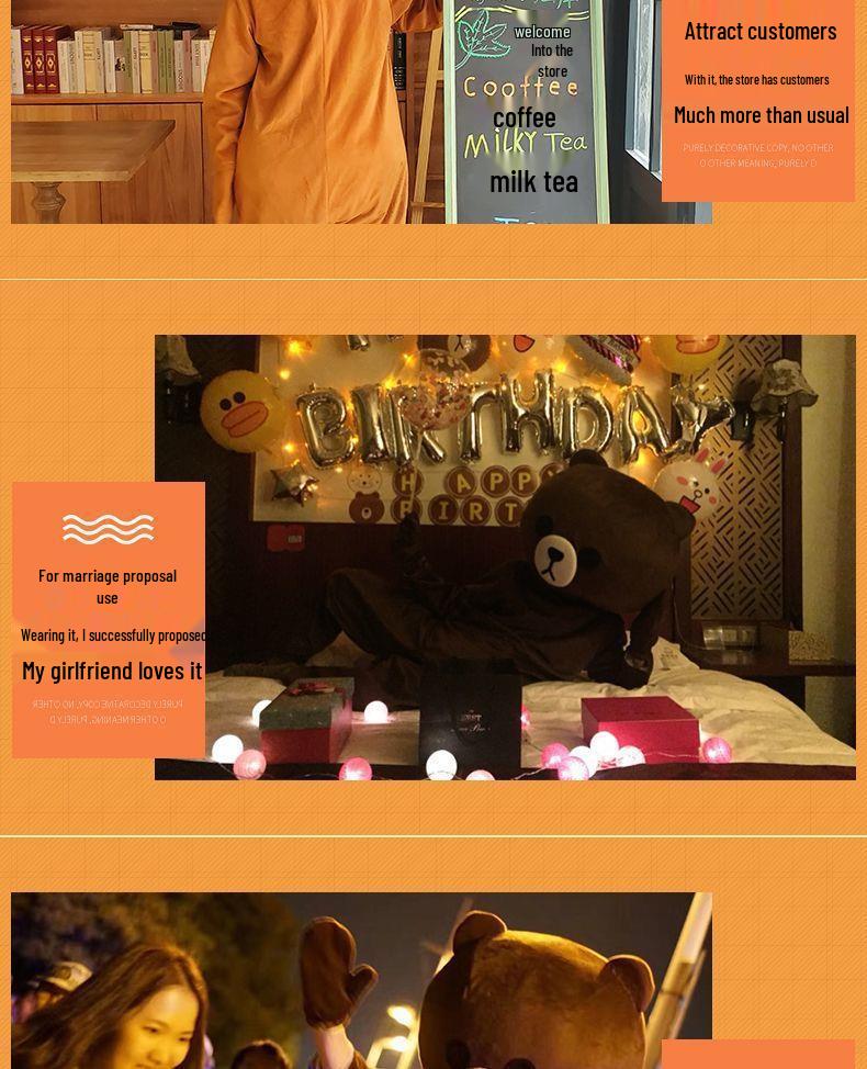 Douyin Bear Mascot Costume - Adult Cartoon Proposal Character Outfit