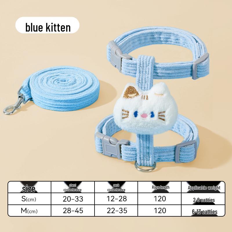 

Anti-Escape H-Shaped Cat Harness and Leash Set for Outdoor Adventures S (2-6 lbs)