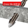 Hex Shank Spiral Groove Cross Alloy Drill Bit for Ceramic, Glass, Tile & Vitrified Tile.