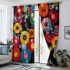 Set di 2 Tende con Stampa di Dischi Retrò Adatte Camera da Letto Soggiorno Cucina Decorazione Finestra Casa Realizzate in Poliestere Trattamento Area