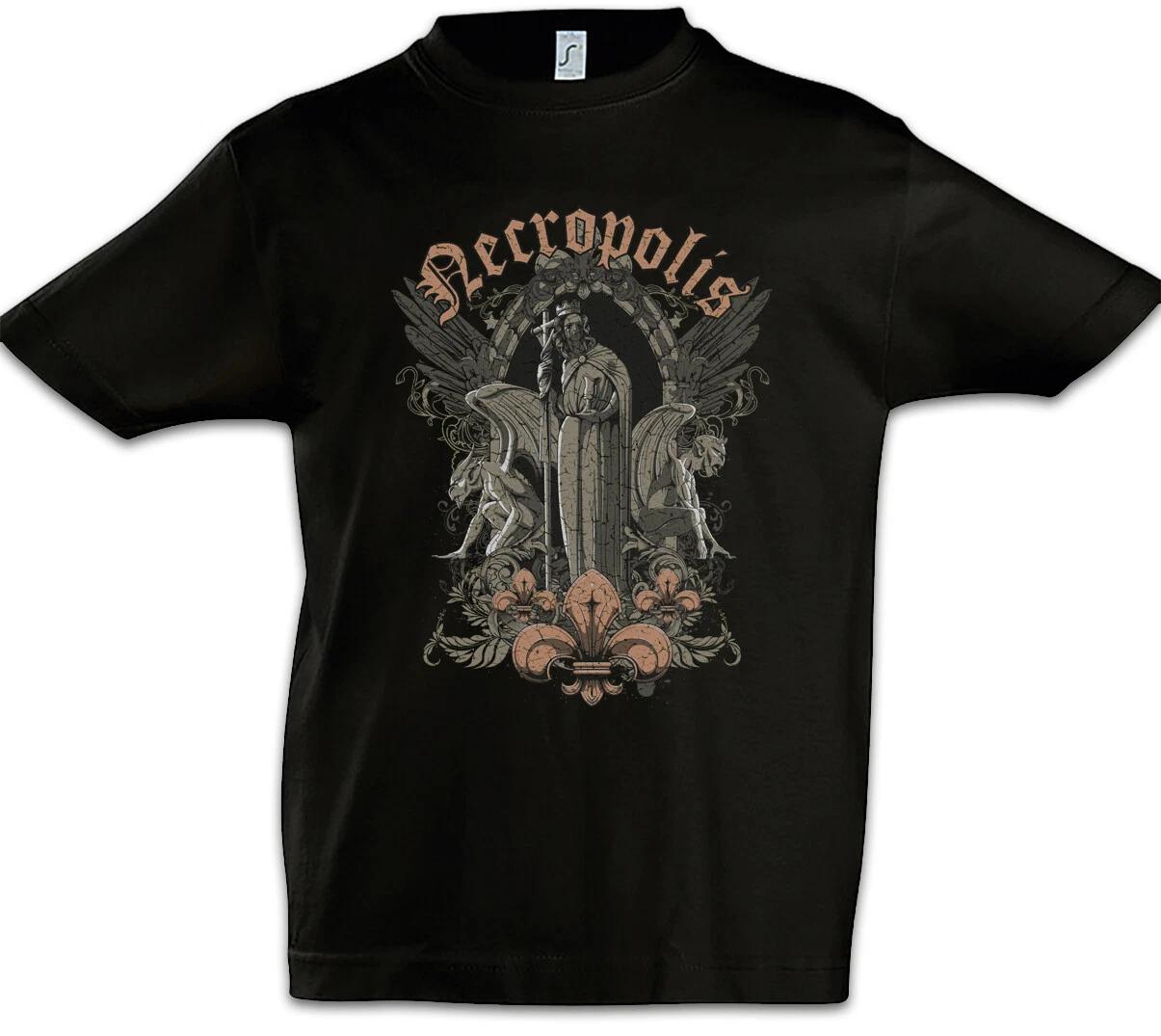 Necropolis Kids Boys kids boys T-Shirt Zombies Graveyard Grim Reaper Death Skeleton Grave 120