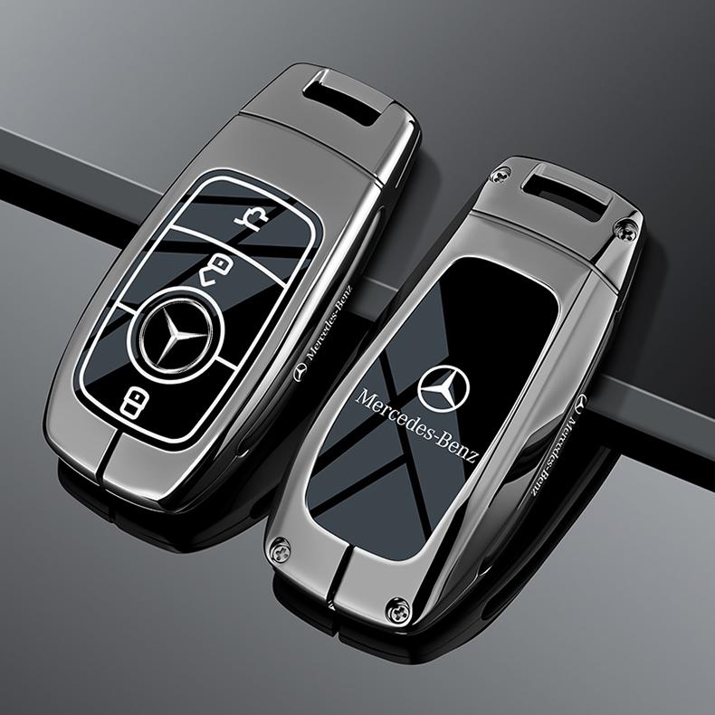 Zinc Alloy Car Key Case Cover Protector Shell For Mercedes Benz A C E G Class GLC CLE CLA GLB GLS W177 W205 W213 W222 X167 AMG