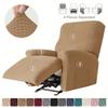 Recliner Sofa Cover Lazy Chair Solid Color Cushion Cover Stretch Spandex Couch Slipcovers Non Slip Armchair Slipcovers 4pcs/set